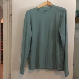 REI blue-green long sleeve shirt
